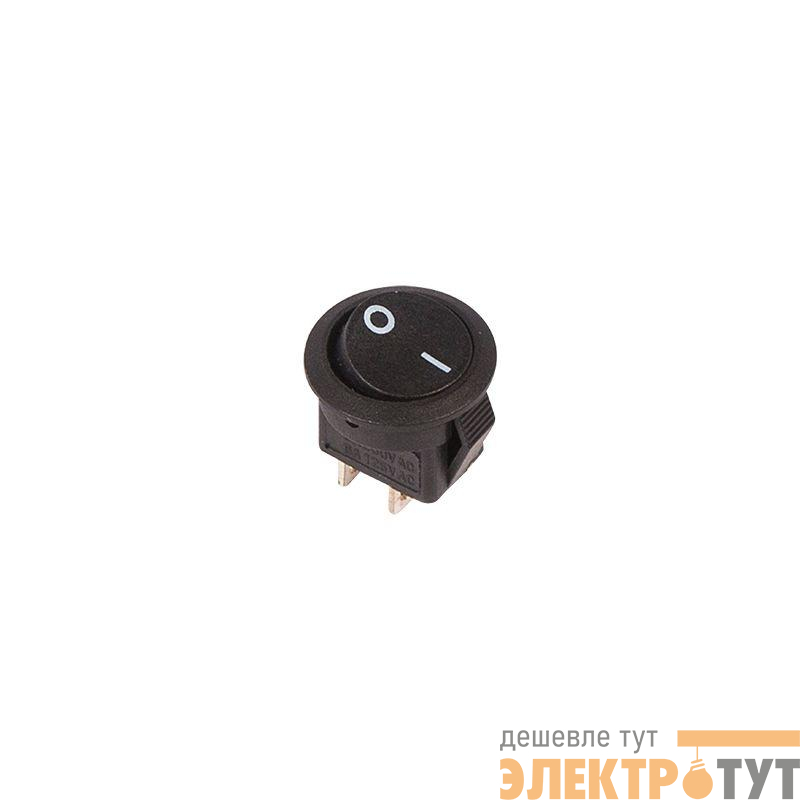 Выключатель клавишный 250В 3А (2с) ON-OFF круглый черн. Micro (RWB-105; SC-214) Rexant 36-2510
