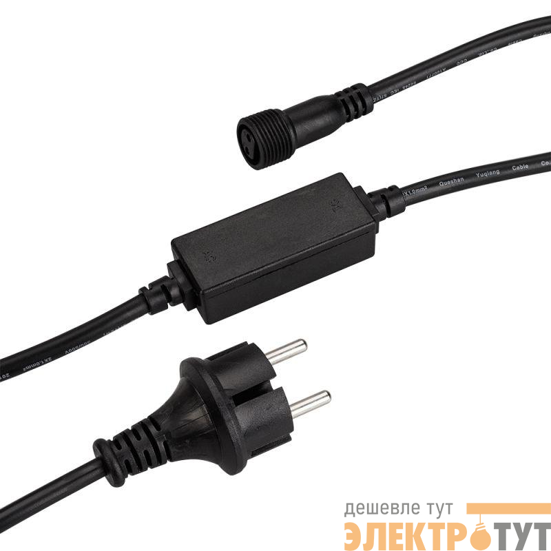 Шнур питания ARD-CLASSIC-FLASH-1.5M 230В 1.6А закрытый черн. Ardecoled 025885