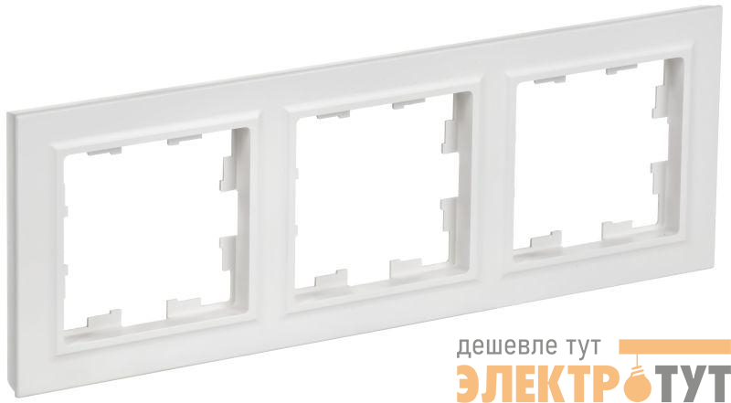 Рамка 3-м BRITE РУ-3-БрАБ арктич. бел. IEK BR-M32-K91