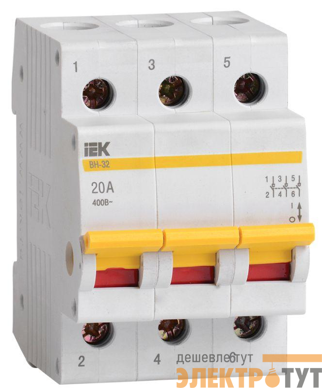 Выключатель нагрузки ВН-32 20А/3П IEK MNV10-3-020