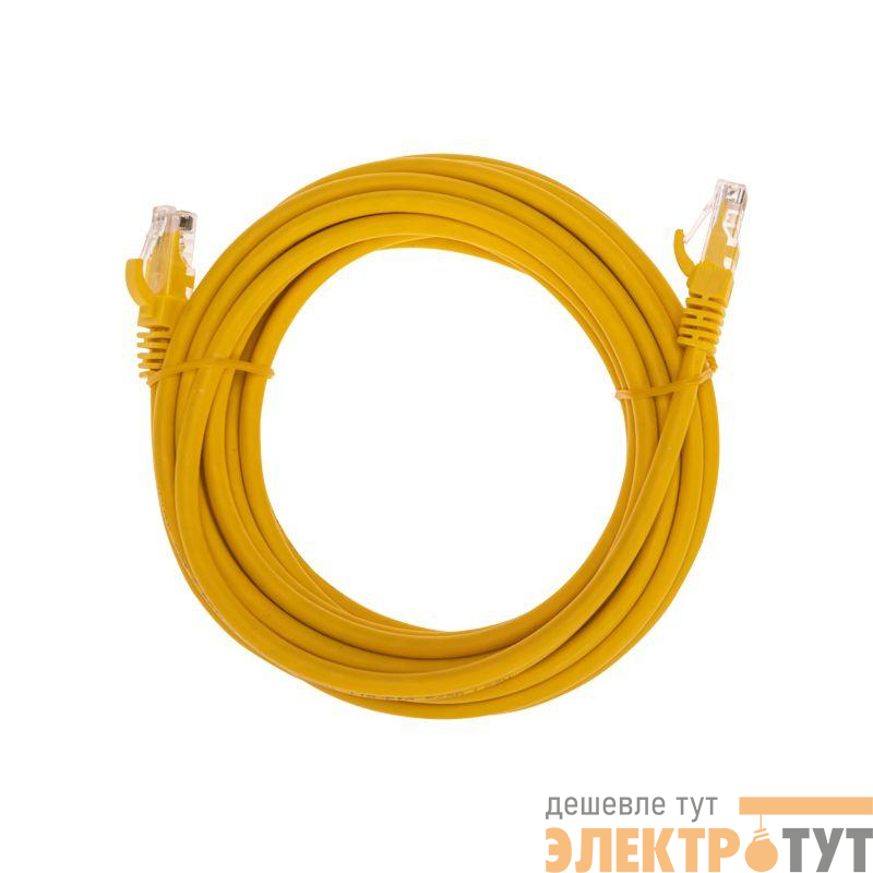 Патч-корд U/UTP CAT 6 RJ45-RJ45 26AWG LSZH желт. 5м Rexant 02-0295-5
