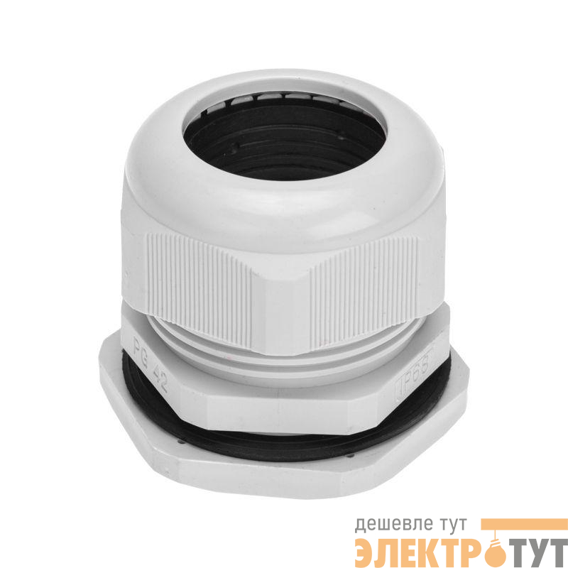 Ввод кабельный PG-42 (30-38мм) сер. комплект (уп.1шт) Rexant 07-8042-A1