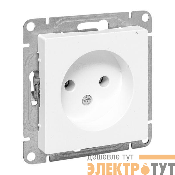 Розетка СП Эпика 16А без заземл. без шторок механизм бел. EKF UP1-SOW-100