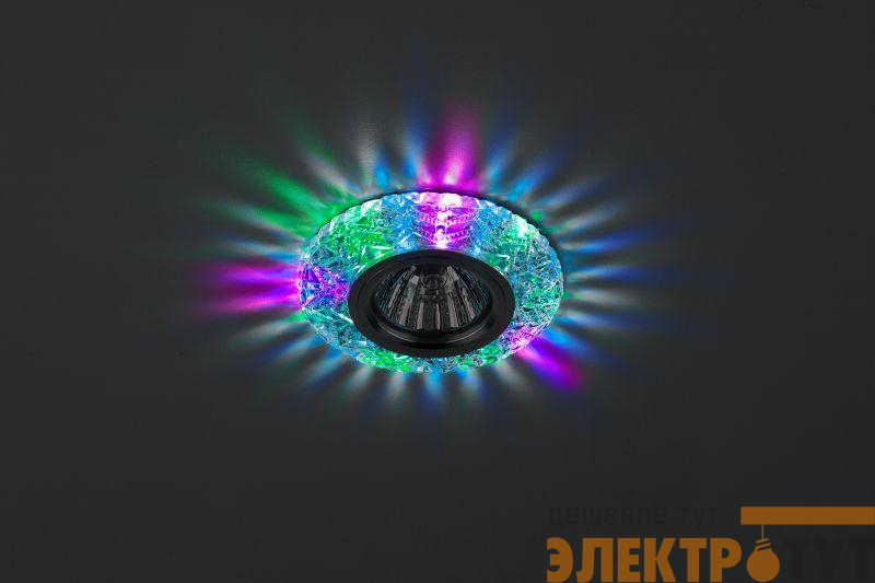 Светильник DK LD4 SL/RGB декор cо светодиодной подсветкой (мультиколор) прозр. ЭРА Б0019207